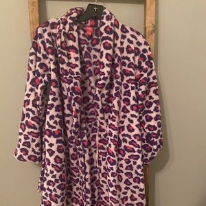 Child’s J Khaki leopard print robe